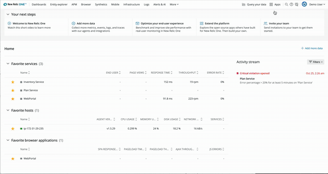 An animated image showing where to find the new API Keys app.