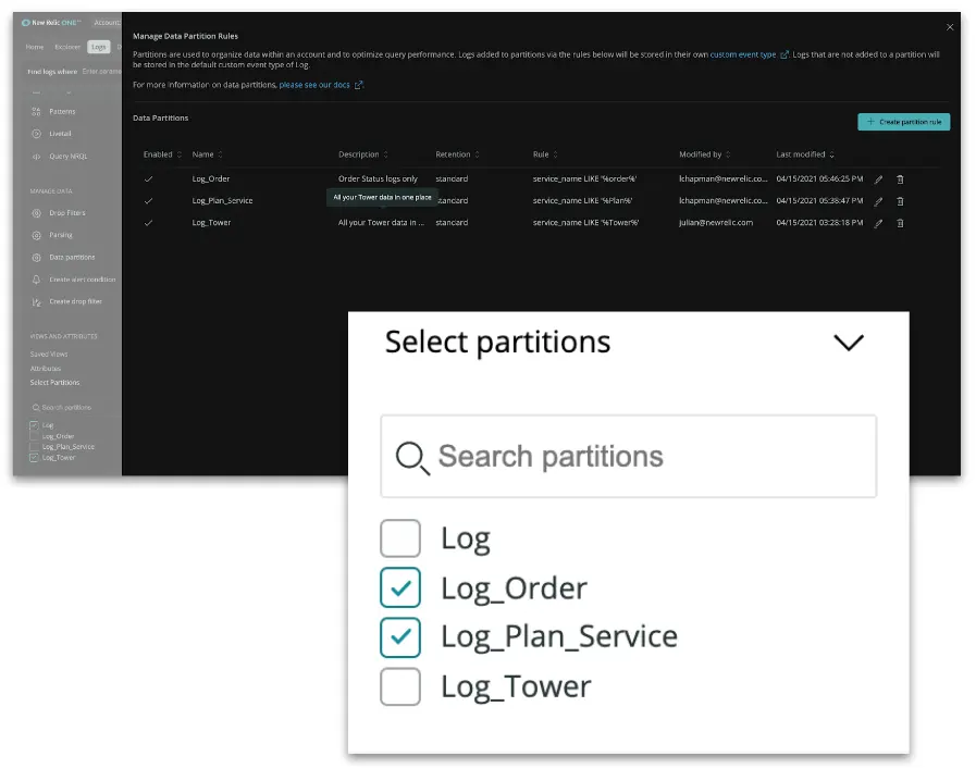 Select a partition