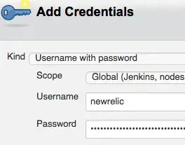 Screenshot showing credential creation dialog